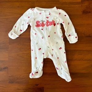 Carters Newborn Little Sister Zip Sleeper